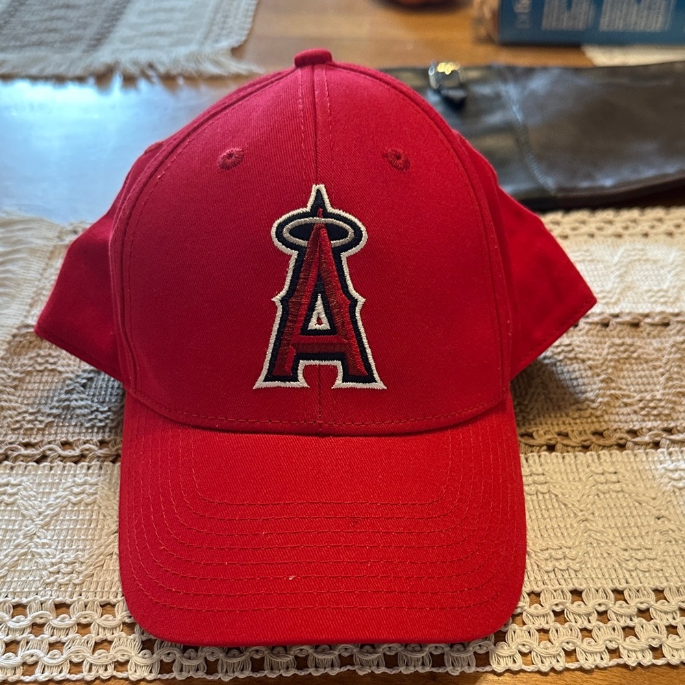 Angels Red Baseball Cap with Embroidered Logo